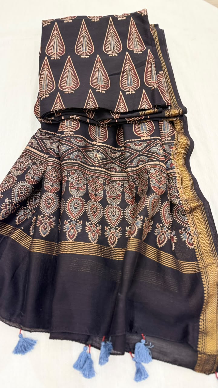Ajrakh Printed Kurta Top with Dupatta