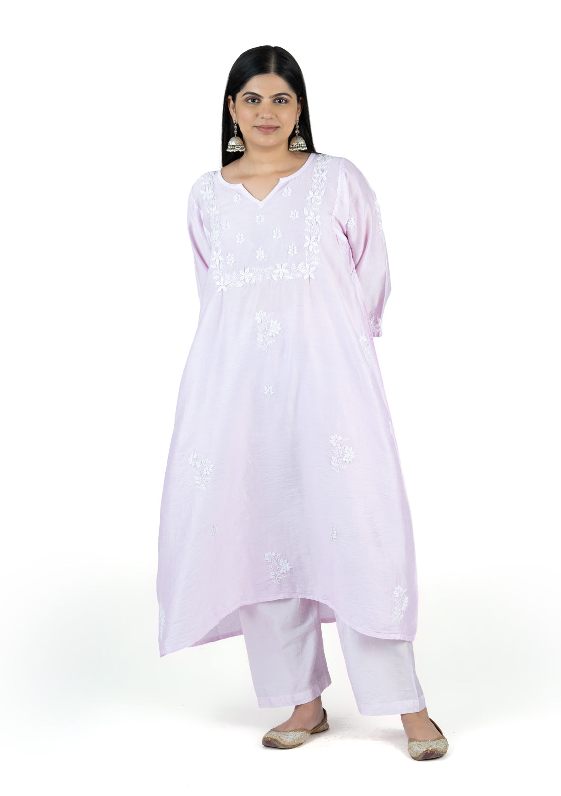 Lilac Chanderi Co-ord Set