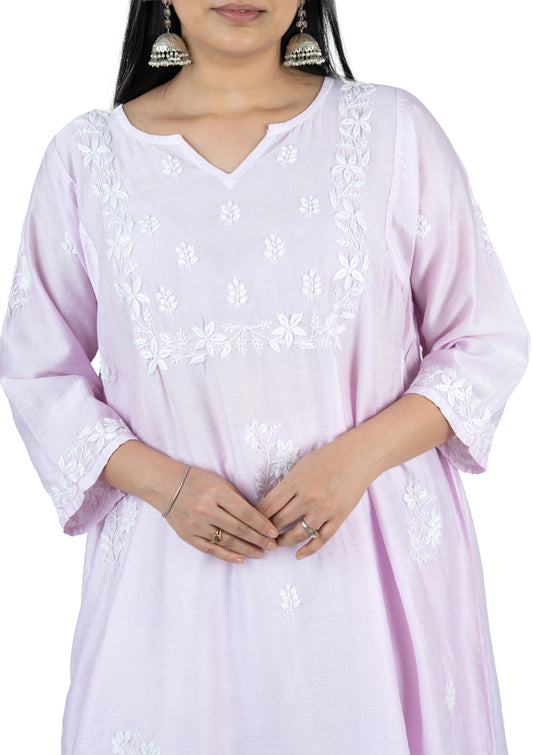 Lilac Chanderi Co-ord Set