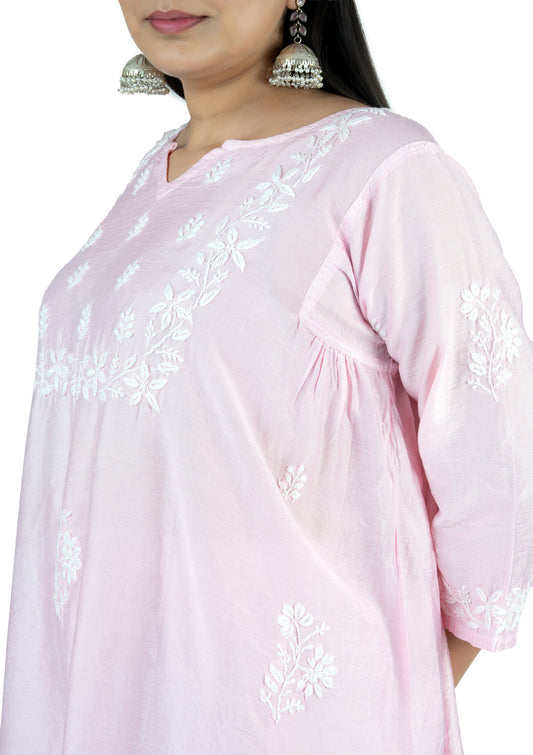 Blush Pink Chanderi Co-ord Set