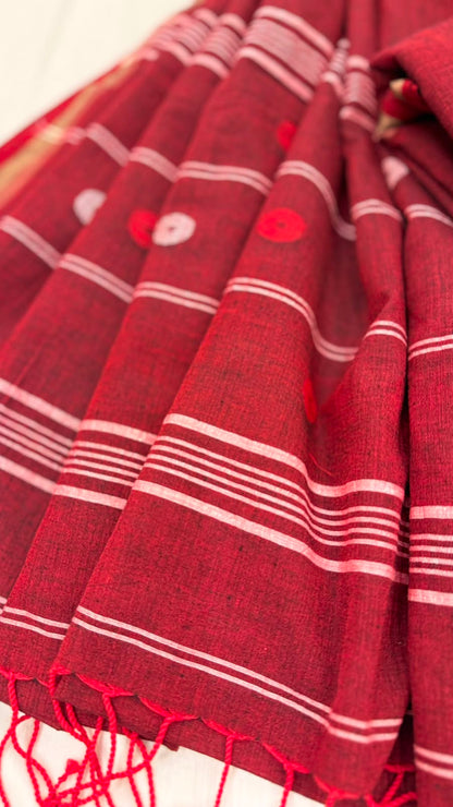 Jamdhani Handspun Pure Cotton Top & Dupatta Set