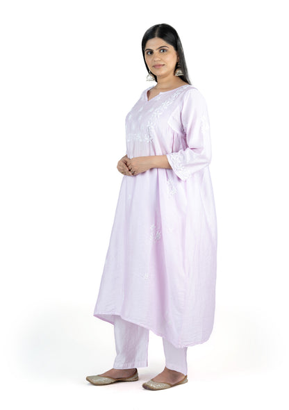 Lilac Chanderi Co-ord Set