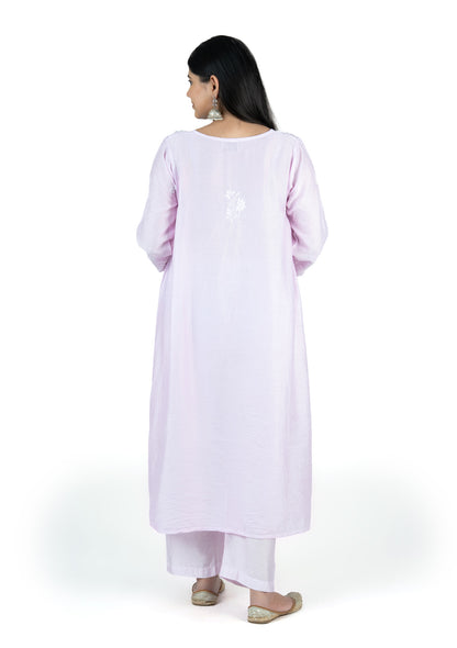 Lilac Chanderi Co-ord Set