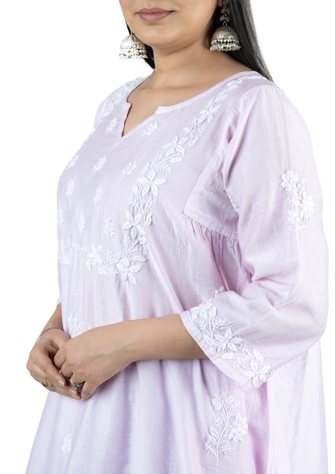 Lilac Chanderi Co-ord Set