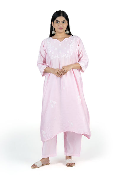 Blush Pink Chanderi Co-ord Set