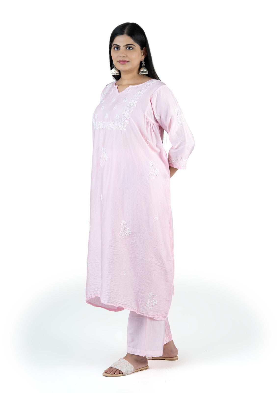 Blush Pink Chanderi Co-ord Set
