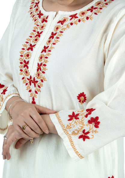 Premium Chanderi Chikankari Suit Set