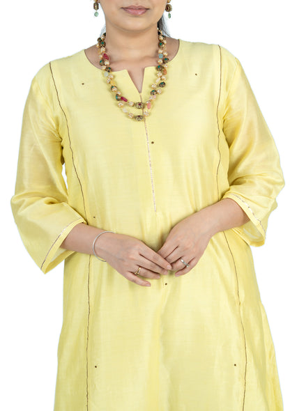 Festive Light Golden Chanderi 3-Piece Set