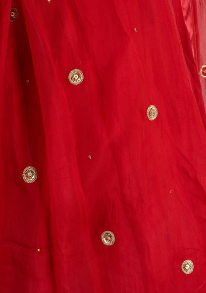 Chanderi 3-Piece Double-Layer Anarkali Set