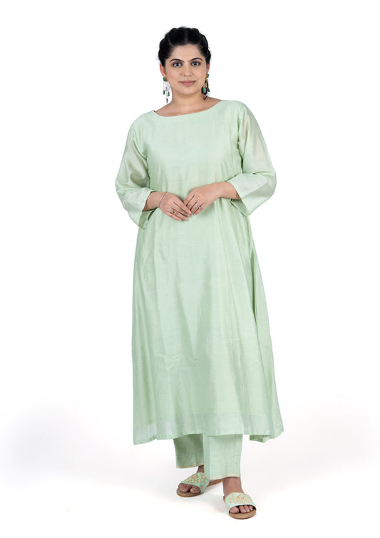 Mint Green Chanderi 2-Piece Coord Set