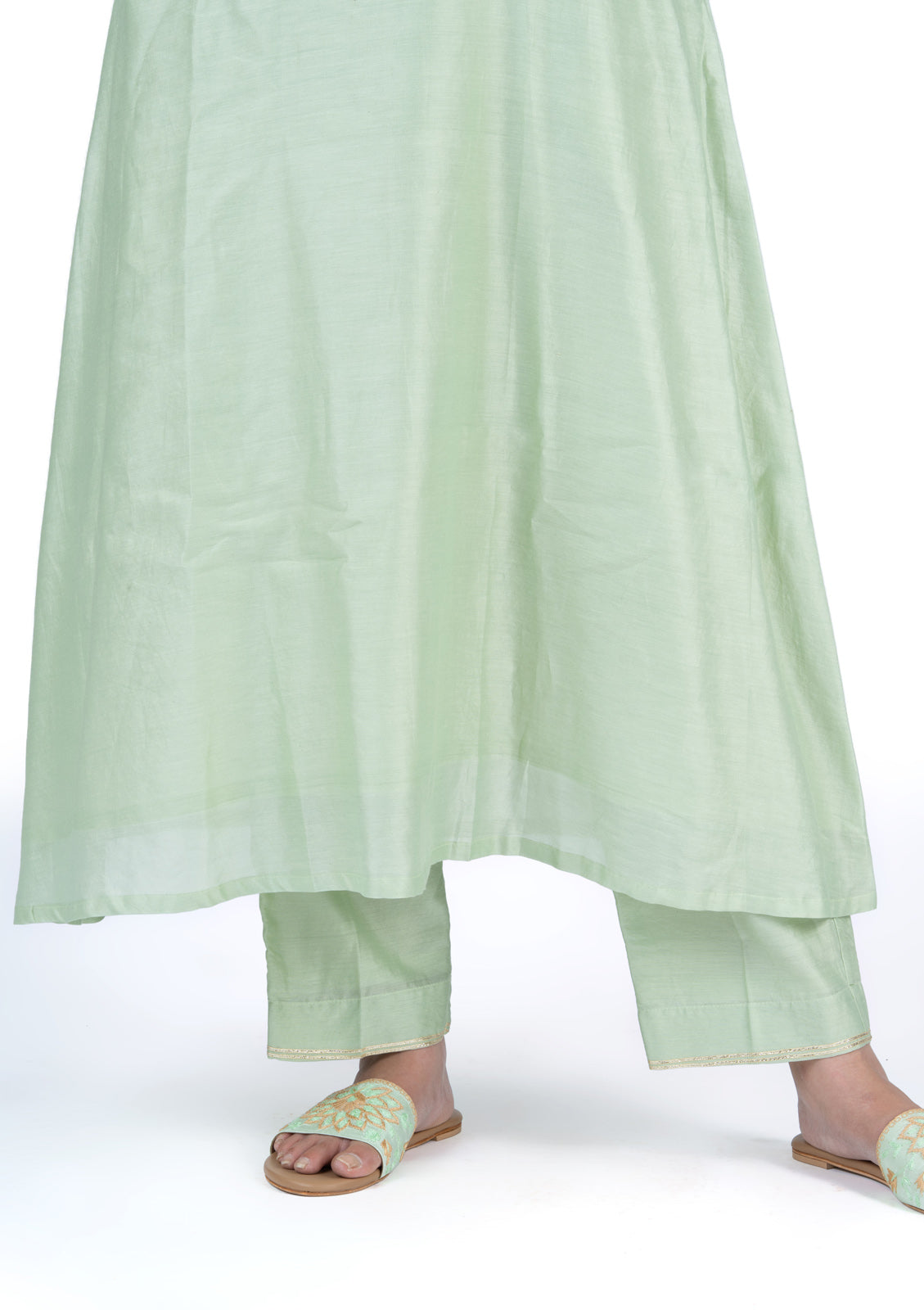 Mint Green Chanderi 2-Piece Coord Set