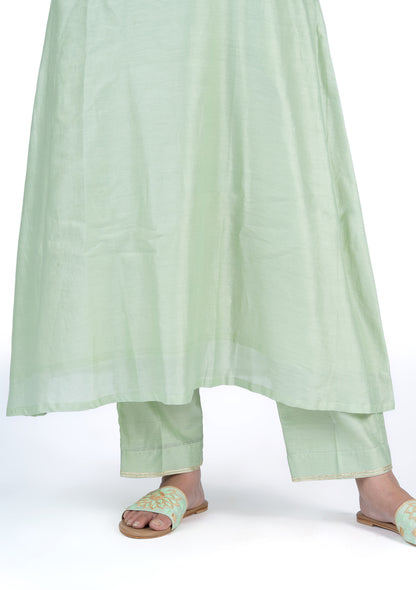 Mint Green Chanderi 2-Piece Coord Set