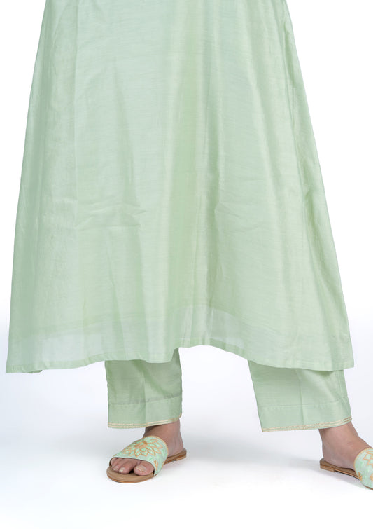 Mint Green Chanderi 2-Piece Coord Set