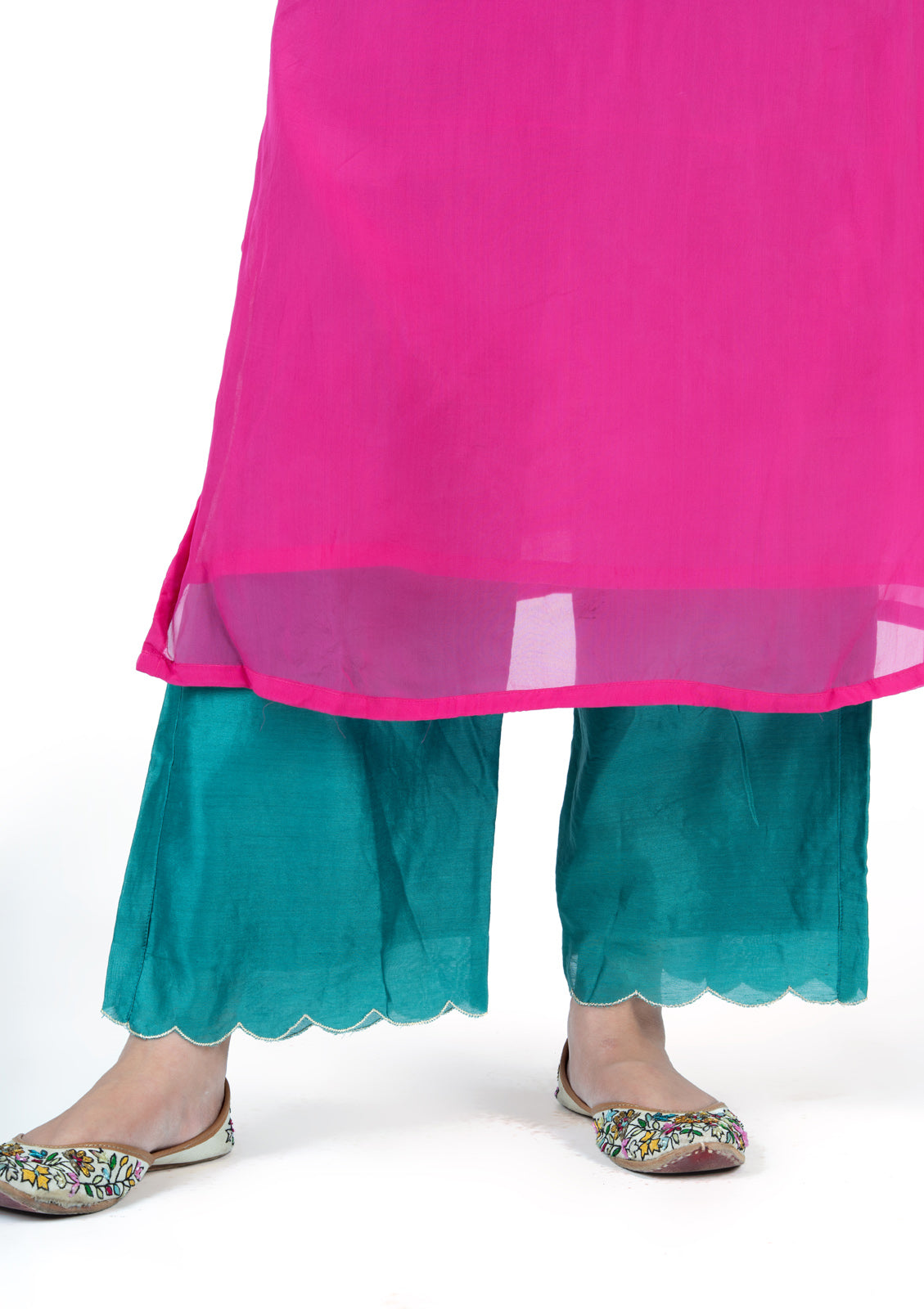 Organza Silk Hand-Embroidered 3-Piece Set